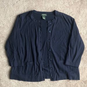 Eddie Bauer | Navy Blue Cardigan | XXL
